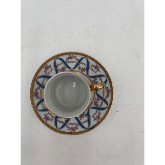 A Special Place 2003 Floral & Gold Trim Porcelain Espresso Cup & Saucer Set - Picture 2 of 5